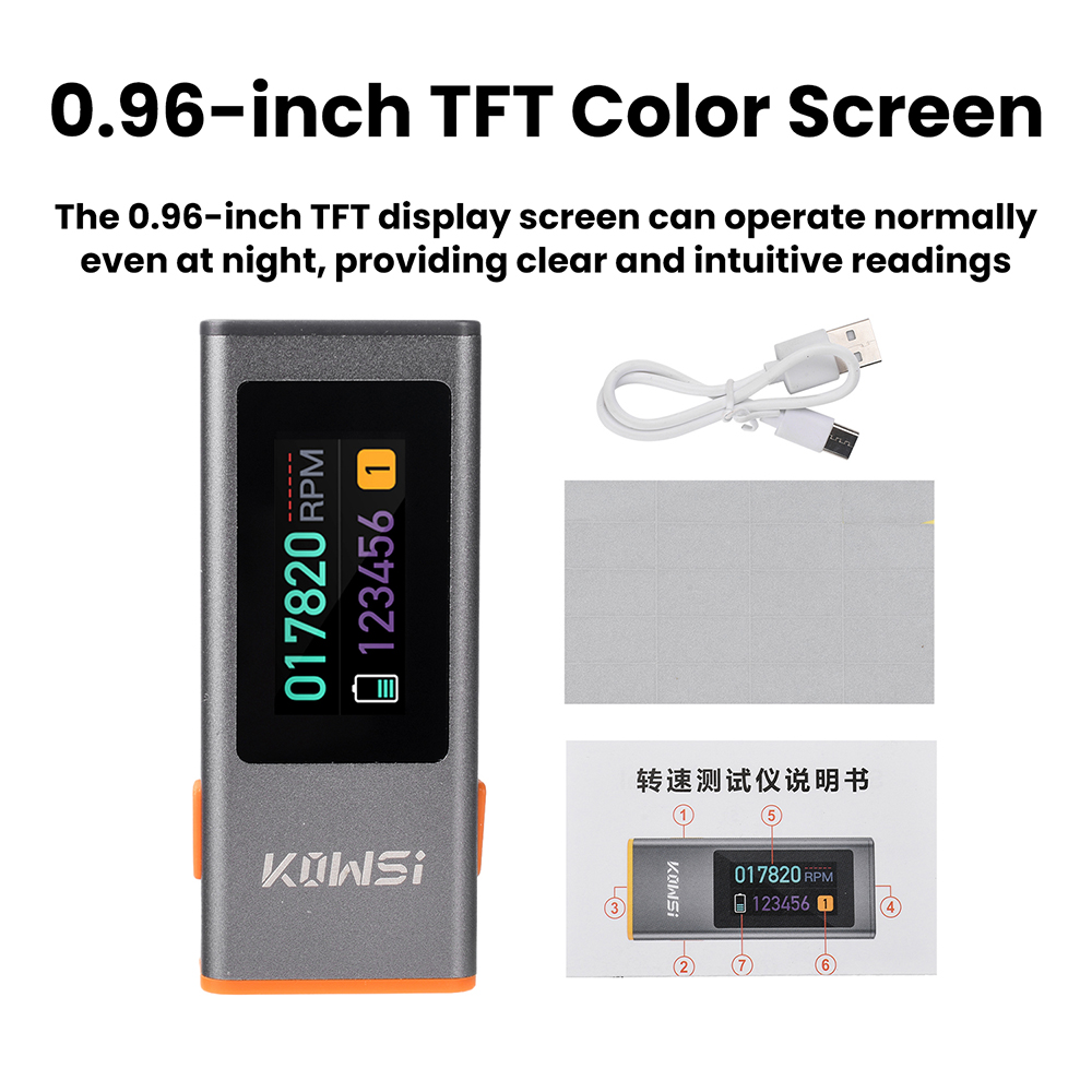 0.96-inch TFT infrared RPM spe - Industrial Laser Tachometer review and price