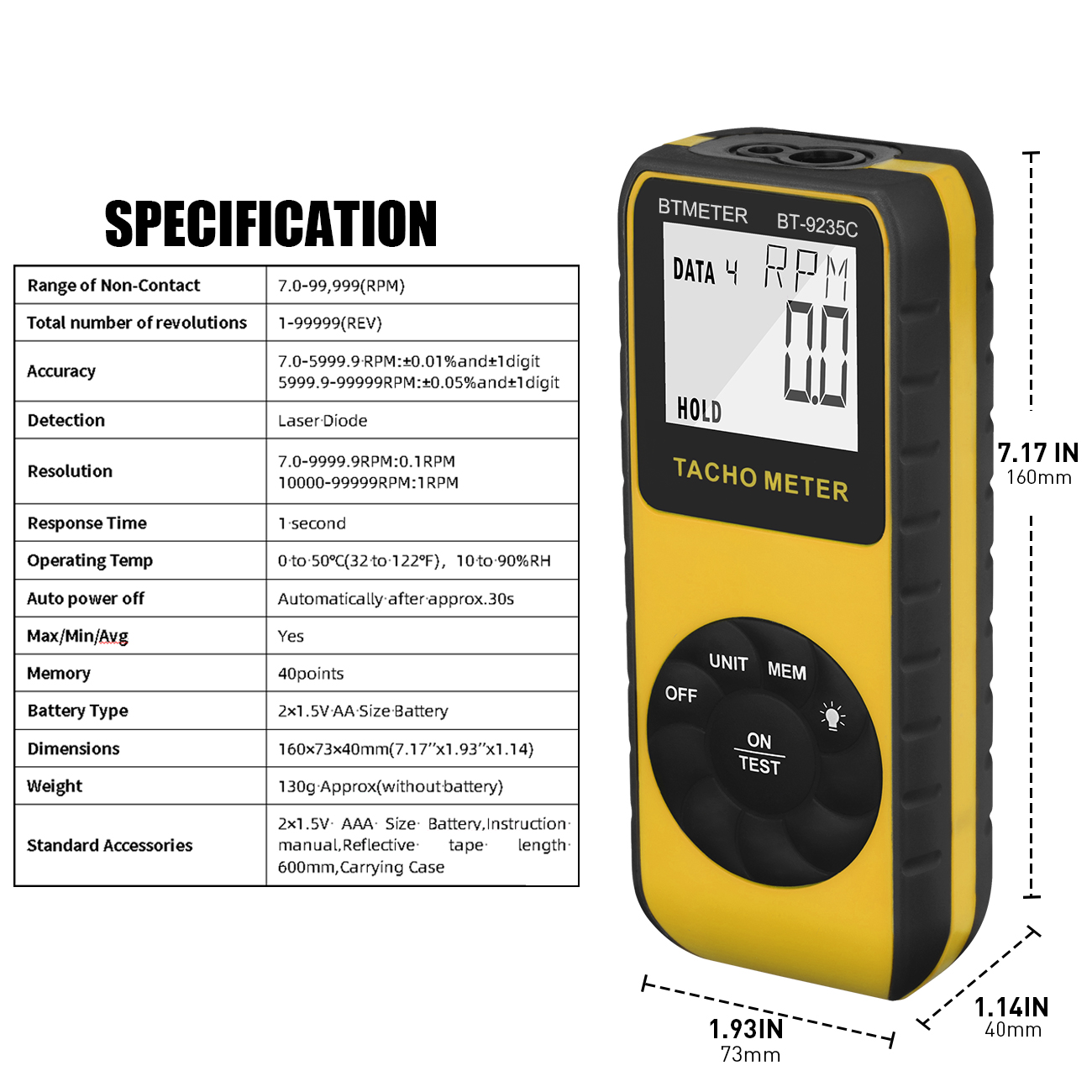Digital Laser Tachometer Non C - Industrial Laser Tachometer review and price