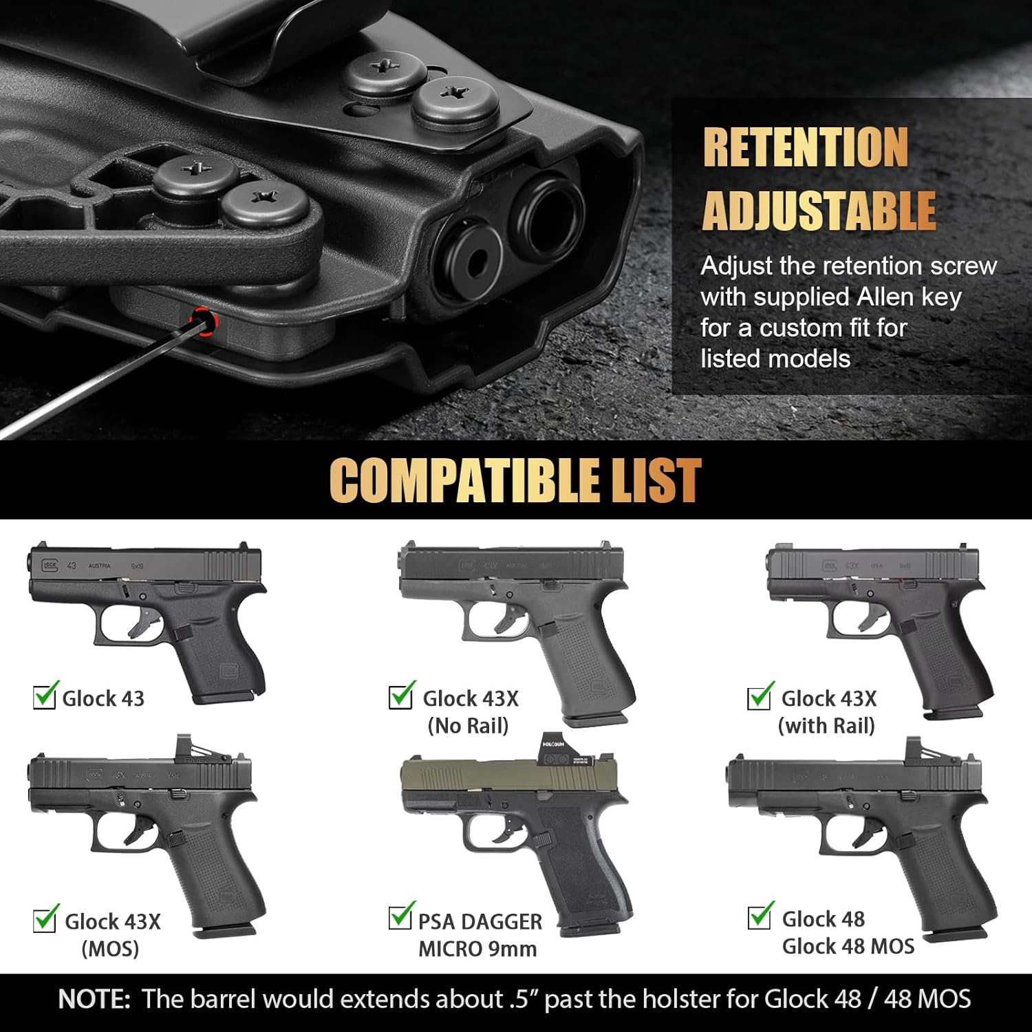 IWB/OWB For G43x Holster,For G - Industrial Laser Gun review and price