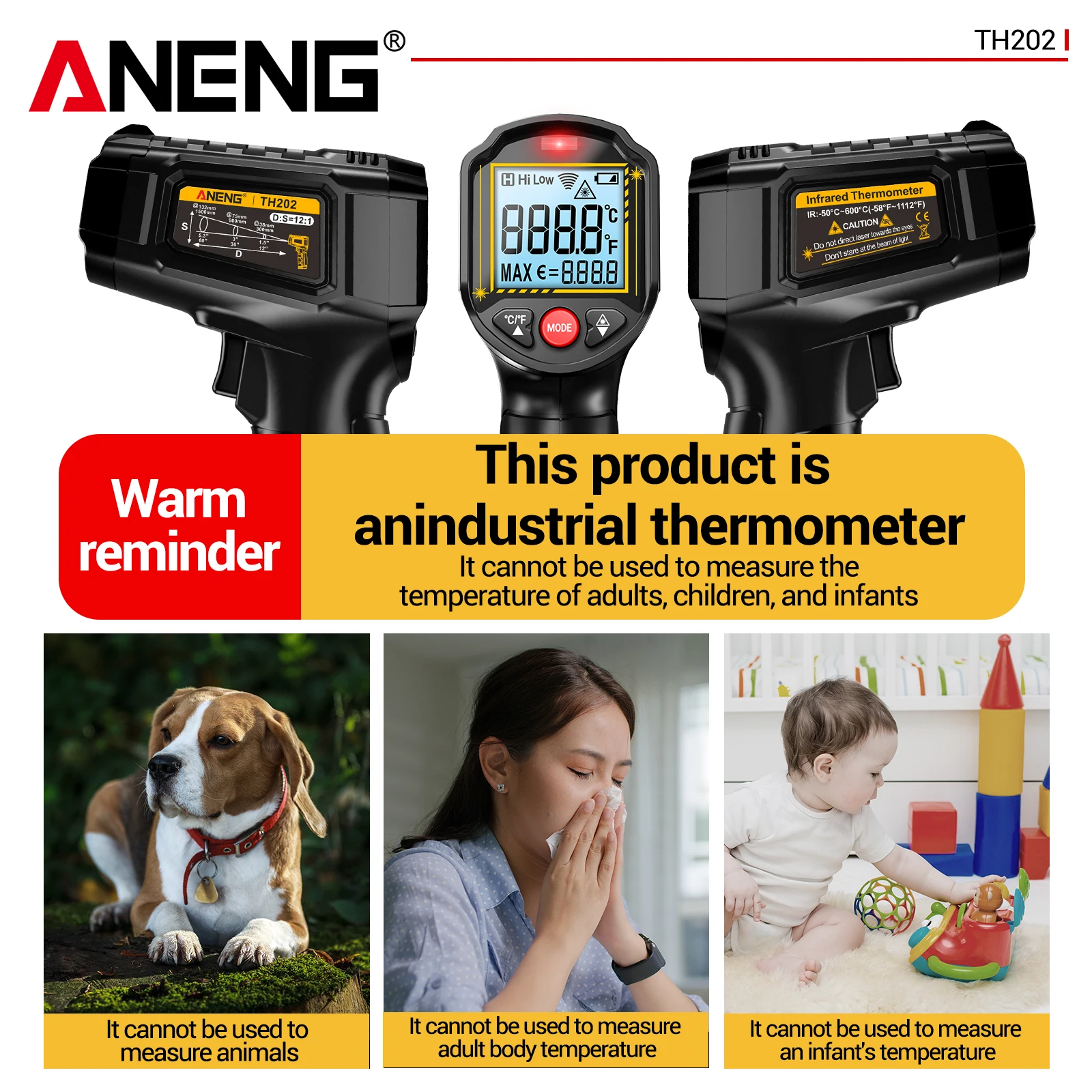 ANENG TH202 laser thermometer  - Industrial Laser Pen review and price